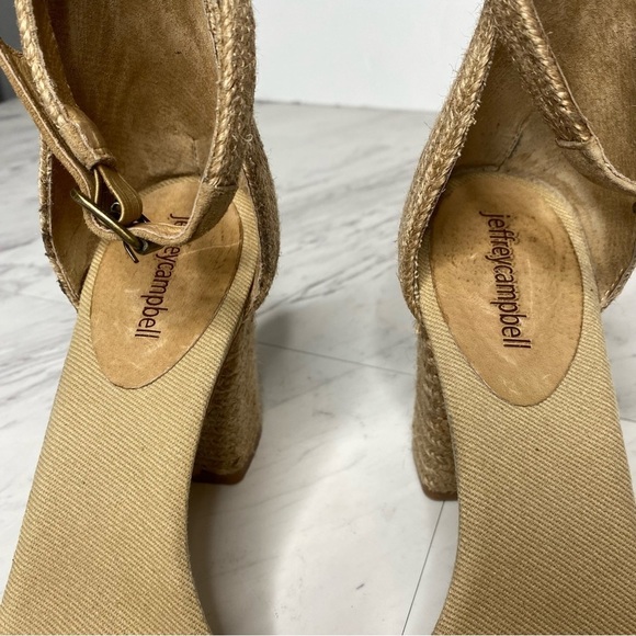 Jeffrey Campbell Rowboat Jute Wrapped Heeled Sandal 9 1/2 - Picture 11 of 13